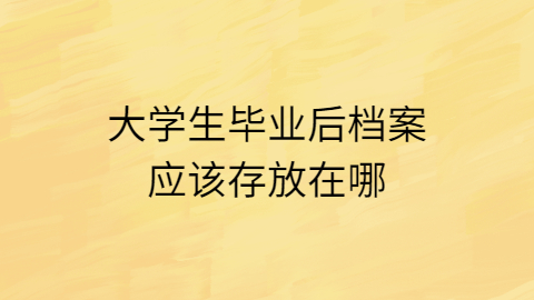 大学生毕业后档案存放流程,大学生毕业后档案应该存放在哪?