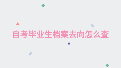 自考毕业生档案去向怎么查,自考档案找不到丢了怎么办?