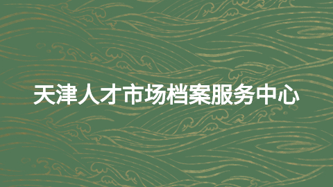 天津人才市场档案服务中心地址,天津档案怎么存放托管