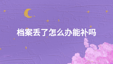 档案丢了怎么办能补吗-档案管理网