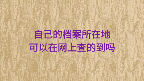 怎么查自己档案在哪个人才市场,网上可以查的到吗?